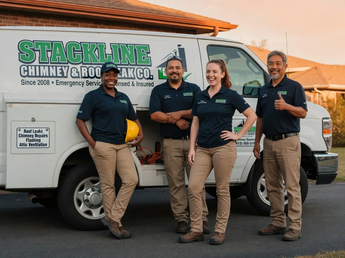 Chimney flashing repair company in Blossom, TX